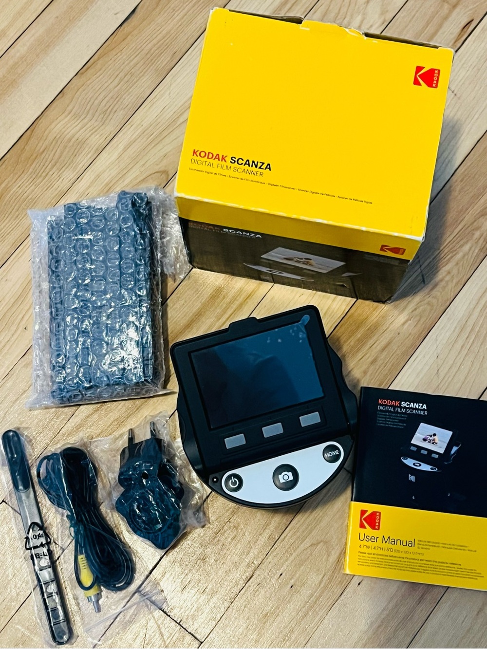 Kodak Scanza Digital Film Scanner in Black with Yellow Accents